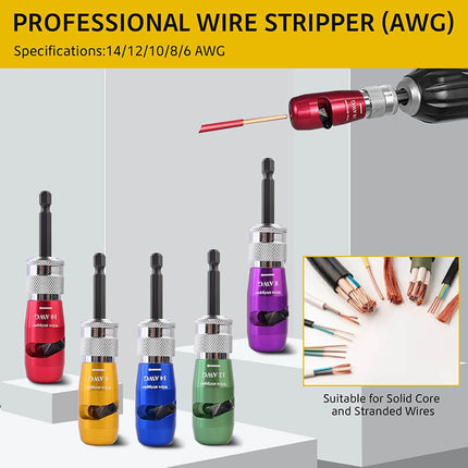 Wire Stripper for Drill, Electric Cable Stripper and Wire Twister