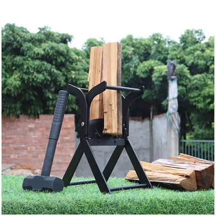 Manual Log Splitter, Foldable Kindling Splitter with Bolt Down Base