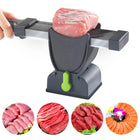 Manual Meat Slicer for Home, Stainless Steel Meat Slicer with Adjustable Blades, Meat Cutter and Shredder for Jerky Deli