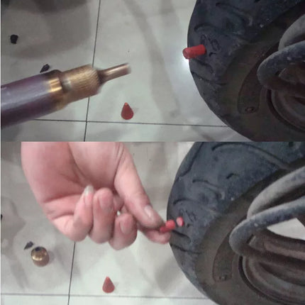 Tire Repair Kit Tubeless, Mushroom Tire Plug Kit with Plug Gun for Car and Motorcycle – image 4