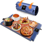 Food Warming Mat with Adjustable Temperature, Electric Warming Tray for Buffet, Portable Food Warmer with Timer