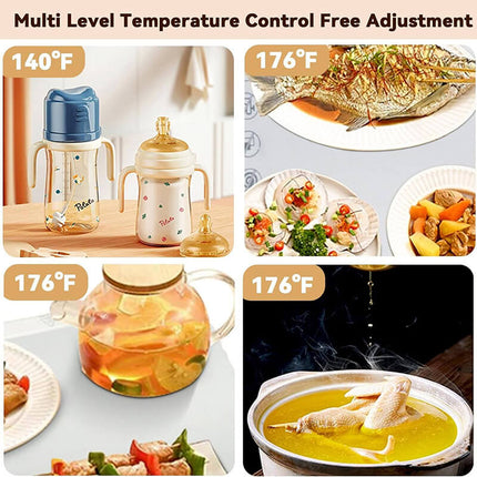 Food Warming Mat with Adjustable Temperature, Portable Food Warmer with Timer – image 5
