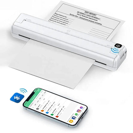 Inkless Thermal Printer A4, Mobile Printer for Travel and Office