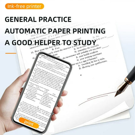 Inkless Thermal Printer A4, Wireless Portable Printer for Phone with Bluetooth – image 4