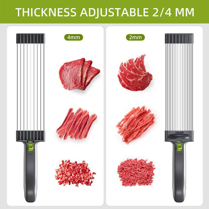 Manual Meat Slicer for Home, Stainless Steel Meat Slicer with Adjustable Blades – image 6