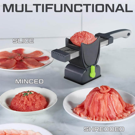 Manual Meat Slicer for Home, Stainless Steel Meat Slicer with Adjustable Blades
