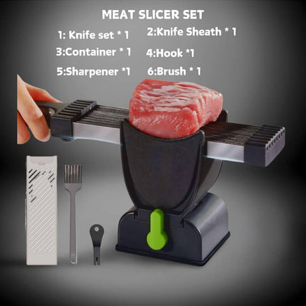 Manual Meat Slicer for Home, Meat Cutter and Shredder for Jerky Deli – image 11