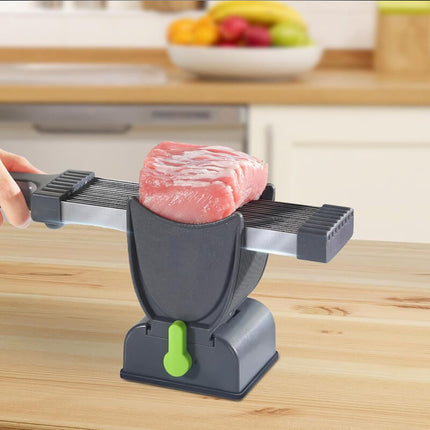 Manual Meat Slicer for Home, Stainless Steel Meat Slicer with Adjustable Blades – image 8