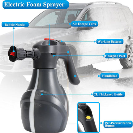 Electric Foam Sprayer for Car Wash, Rechargeable Car Wash Foam Sprayer – image 5