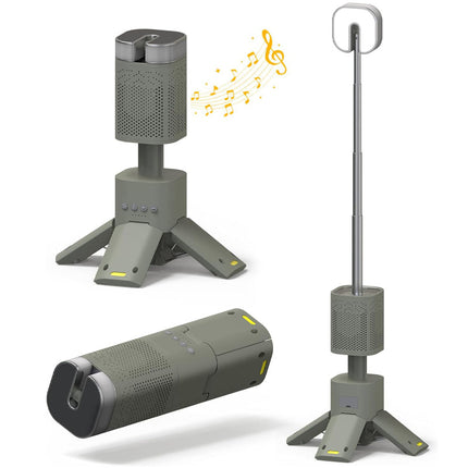 Camping Light with Speaker and Power Bank, Telescopic LED Camping Lantern, Rechargeable Outdoor Lantern for Tent