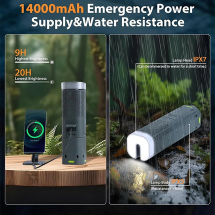 Camping Light with Speaker and Power Bank, Rechargeable Outdoor Lantern for Tent – image 7