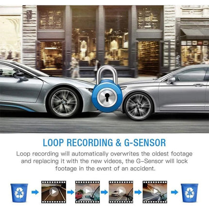 Front and Rear Dash Cam, 1080P Dash Cam for Car with Loop Recording – image 6