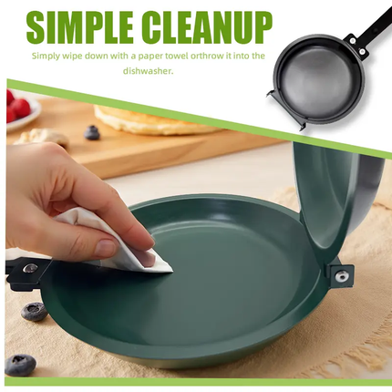 Double Sided Frying Pan, Omelette Pan for Eggs and Toast – image 10
