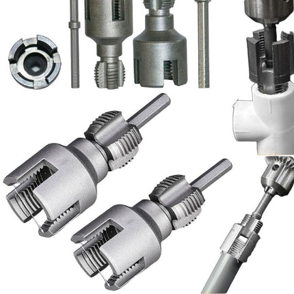 Pipe Threader Hand Tool, Rethreading Tool for Damaged Pipe Threads, Thread Chaser for PVC Pipe, Plumbing Tools
