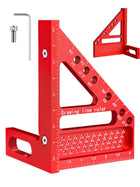 Multi Angle Carpenter Square Ruler, 3D Aluminum Triangle Ruler with Protractor, Angle Measuring Tool for Woodworking