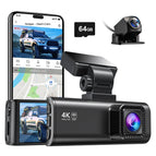 Front 4K 2160P + Rear 1K + WiFi + 64GB Card
