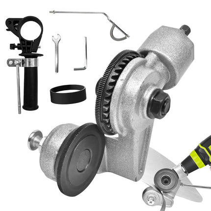 Sheet Metal Cutter Drill Attachment, Nibbler Tool, Sheet Metal Shear for Corded and Cordless Drills, Metal Cutting Tool