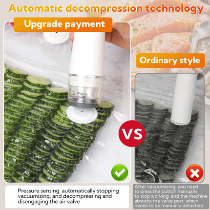 Vacuum Sealer with Bags, Compact Cordless Food Vacuum Sealer Machine – image 12