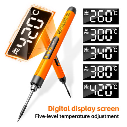 Soldering Iron Cordless, Portable Soldering Iron with Digital Display