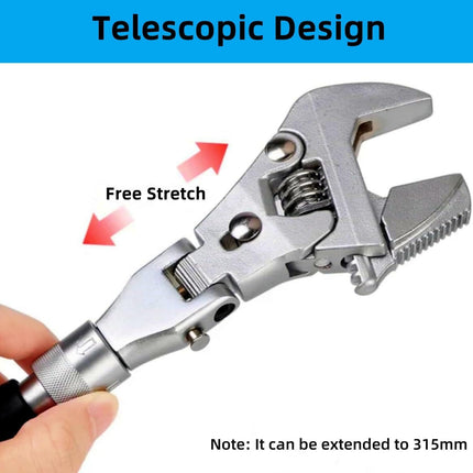 Adjustable Wrench 10 Inch, Telescopic Monkey Wrench