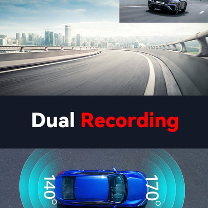 4K Dash Cam Front and Rear, Car Dash Camera with WiFi and Night Vision