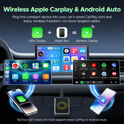 Wireless CarPlay Adapter with Video Apps, Wireless Android Auto Adapter – image 4