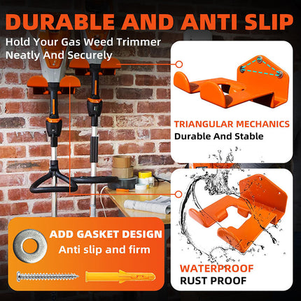 Weed Eater Holder Wall Mount, Heavy Duty Wall Hooks for Garage Organization – image 4
