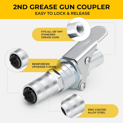 Grease Gun Coupler, Grease Gun Tip for 1/8 NPT – image 6
