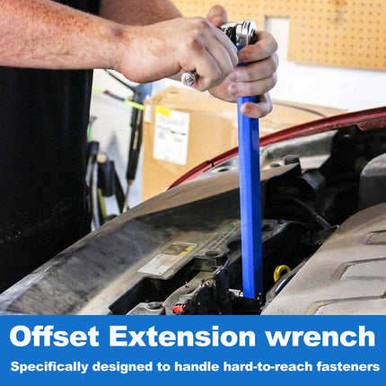 Offset Extension Wrench Set, Wrench Extender with Socket Adapter – image 5