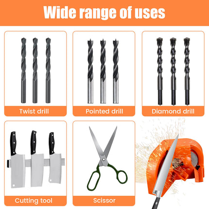 Drill Bit Sharpener, Electric Drill Bit Sharpener with Grinding Wheel – image 5