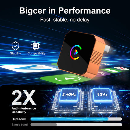 Wireless CarPlay Adapter, Cordless CarPlay Dongle for Wired Cars – image 6