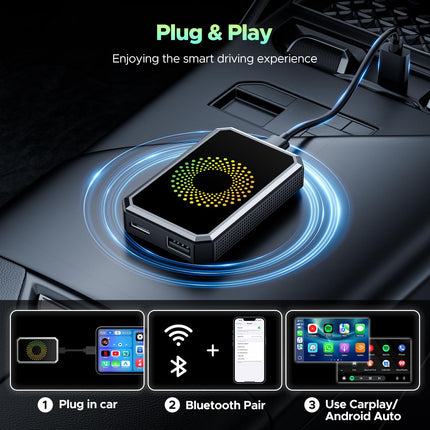 Wireless CarPlay Adapter with Video Apps, Wireless Android Auto Adapter – image 6