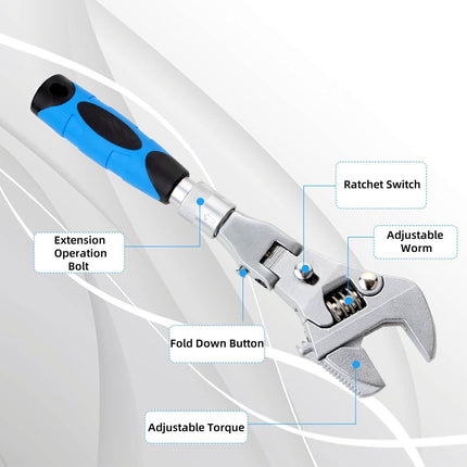 Adjustable Wrench 10 Inch, Telescopic Monkey Wrench – image 6