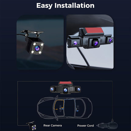 Dash Cam Front and Rear, 4 Channel 360 Dash Cam with Parking Mode and Night Vision – image 6