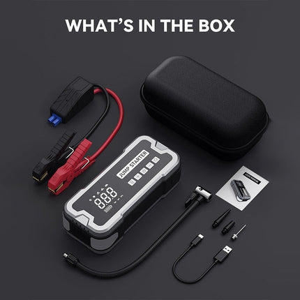 Portable Jump Starter, Portable Tire Inflator with Power Bank and LED Light – image 11