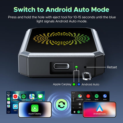 Wireless CarPlay Adapter with Video Apps, Wireless Android Auto Adapter – image 10