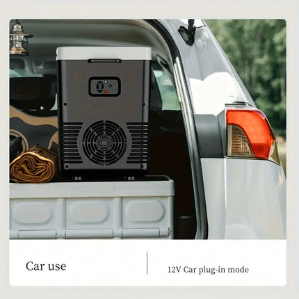 Mini Fridge for Car and Home, Thermoelectric Cooler for Road Trip and Camping