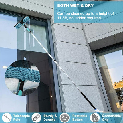Extendable Duster for High Ceiling, Ceiling Fan Duster and Window Cleaner