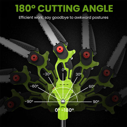 Cordless Pole Saw 2 in 1 with Adjustable Pole, Pole Chainsaw for Trees - image 8