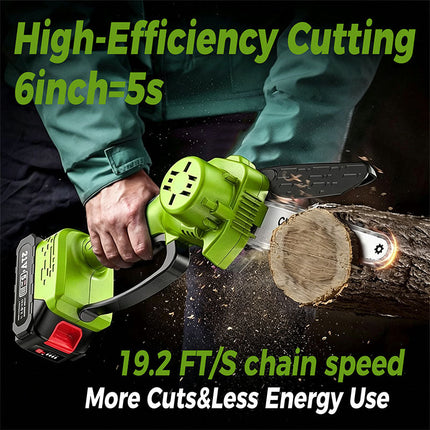 Cordless Pole Saw 2 in 1 with Adjustable Pole, Electric Chainsaw 8 Inch Brushless with Battery