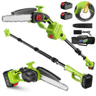 Cordless Pole Saw 2 in 1 with Adjustable Pole, Electric Chainsaw 8 Inch Brushless with Battery, Pole Chainsaw for Trees