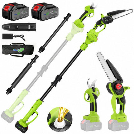 Cordless Pole Saw 2 in 1 with Adjustable Pole, Pole Chainsaw for Trees - image 12