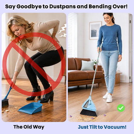Cordless Vacuum Electric Broom 2 in 1 with 20000 RPM Motor, Lightweight Hard Floor Vacuum for Pet Hair