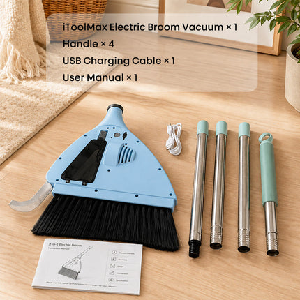 Cordless Vacuum Electric Broom 2 in 1 with 20000 RPM Motor, Lightweight Hard Floor Vacuum for Pet Hair – image 8