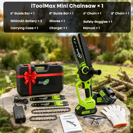 Mini Chainsaw Cordless 6 Inch and 8 Inch Brushless, Handheld Chainsaw - image 10