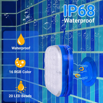 Solar Pool Lights 2 in 1 Underwater and Poolside with 16 Colors and Remote, IP68 Waterproof LED Pool Lights – image 6