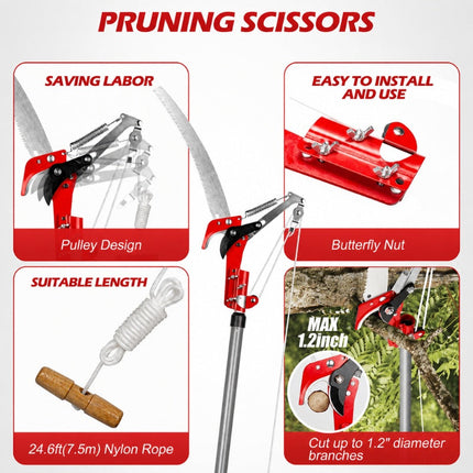 Tree Trimmer Pole Saw 14 ft, Pulley System – image 8