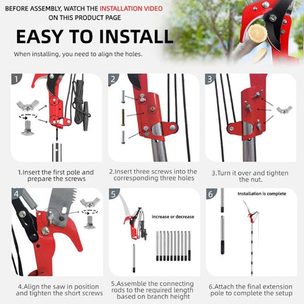 Tree Trimmer Pole Saw, Easy to Install – image 9
