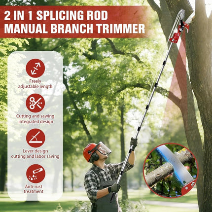 Tree Trimmer Pole Saw, Manual Branch Trimmer