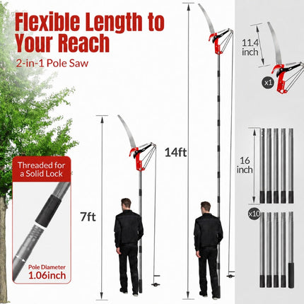 Tree Trimmer Pole Saw, Adjustable Pole – image 4
